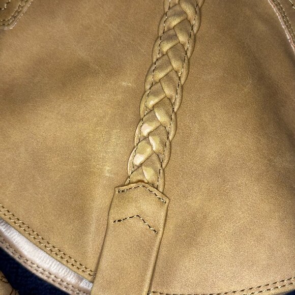 Dolce Vita Tan Braided Western Stacked Heel Koolson Boots Size 10 Like New - Picture 8 of 9